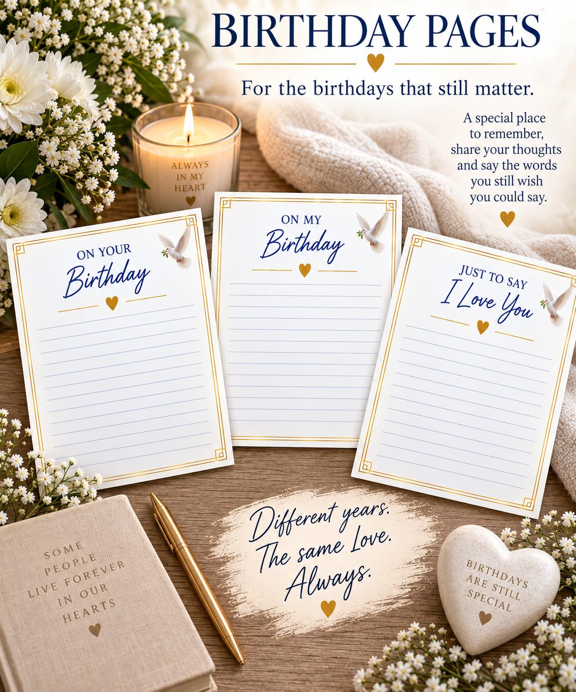 Birthday pages — for the birthdays that still matter