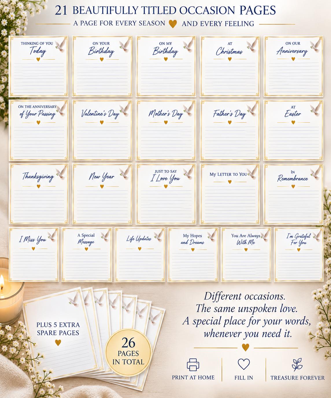 All 21 titled letter pages